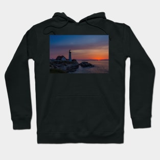 Nautical Twilight at Portland Head Light Hoodie